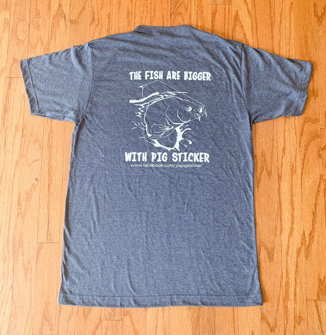 Fish Are Bigger T-Shirt - Heather Denim